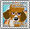 who lives in a pineapple stamp